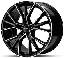 Alu disk Platin P102 Black 8x18 5x112 ET35 čierny leštený