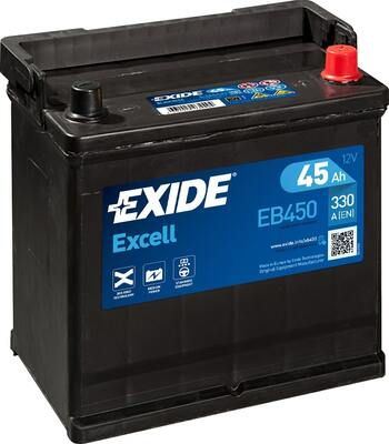 EXIDE Autobatérie EXCEL 12V 45Ah 330A, 220x135x225mm