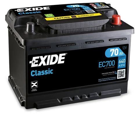 EXIDE Autobatérie CLASSIC 12V 70Ah 640A, 278x175x190mm