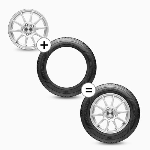 Kompletácia pneumatiky a ALU disku priemer disku R17"-R19"