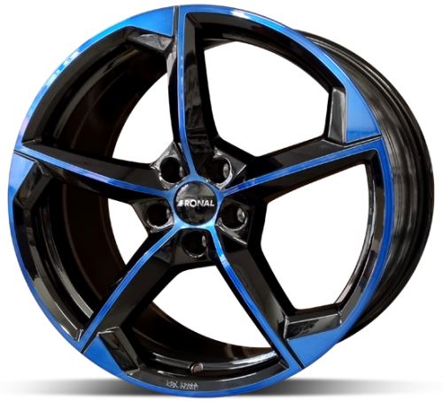 Alu disk Ronal R66 Blue 8,5x20 5x112 ET35 čierny modrý