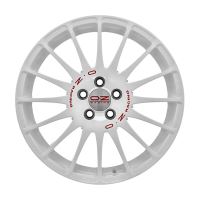 Alu disk OZ-RACING Šport SUPERTURISMO WRC 7x18, 4x108, ET25 WEISS LACKIERT + ROTE SCHRIFT