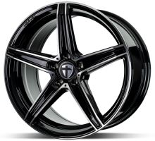 Alu disk Tomason TN20 Black 8x18 5x114 ET45 čierny leštený