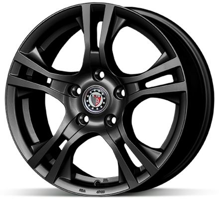 Alu disk Platin P53 Matt Black 6,5x16 5x108 ET43 čierny matný
