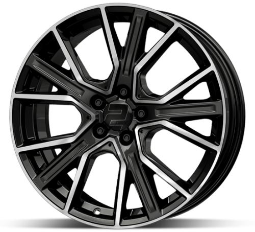 Alu disk 2DRV WH34 SP 8,5x20 5x112 ET30 čierny lesklý leštený