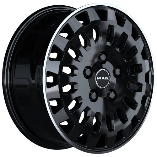 Alu disk MAK OVERLAND 7x17, 5x112, 66.6, ET51 GLOSS BLACK MIRROR RING