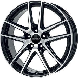 Alu disk ANZIO Split 6x16, 4x98, 58.1, ET38 diamond-black frontpolished