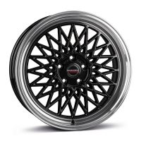 Alu disk Borbet B 7x17, 4x108, 65.1, ET20 black rim polished