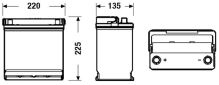 EXIDE Autobatérie EXCEL 12V 45Ah 330A, 220x135x225mm, ĽAVÁ (1)
