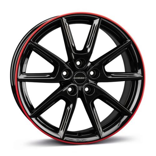 Alu disk Borbet LX19 8x19, 5x108, 72.5, ET45 black glossy red ring