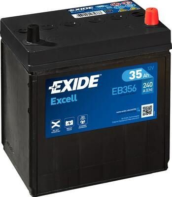 EXIDE Autobatérie EXCEL 12V 35Ah 240A, 187x127x220mm, úzke kontakty
