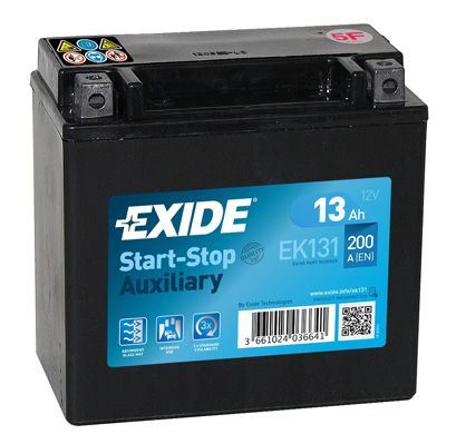 EXIDE Autobatérie prídavná Štart-Stop AGM 12V 13Ah 200A, 150x90x145mm