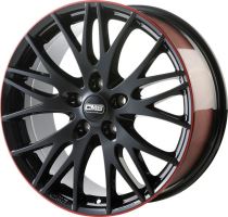 Alu disk CMS C8 9x19, 5x112, 66.5, ET21 Black Red Gloss