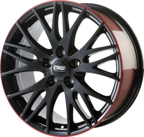Alu disk CMS C8 8x18, 5x108, 67.1, ET45 Black Red Gloss
