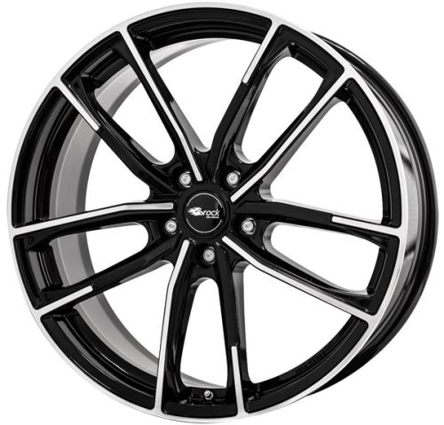 Alu disk Brock B38 8x19, 5x110, 65.1, ET33 Schwarz Glanz Voll-Poliert (SGVP)