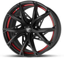 Alu disk Keskin KT24 BPRI 8,5 x19 5x114 ET45 čierny lesklý červený