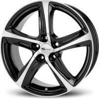 Alu disk Brock B25 7.5x17, 5x108, 72.6, ET45 Schwarz Glanz Voll-Poliert (SGVP)