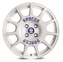 Alu disk SPARCO TERRA 7.5x17, 5x110, 73, ET38 WHITE BLUE LETTERING