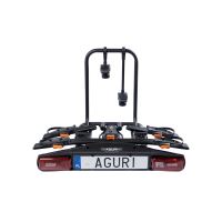 Nosič bicyklov na ťažné zariadenie Aguri Active Bike PRO 2 Black sklopný + adaptér pre 3. kolo (1)
