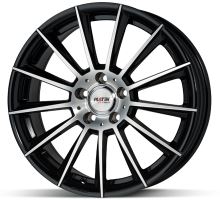 Alu disk Platin P74 Black 7x17 5x112 ET51 čierny leštený