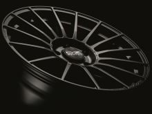 Alu disk OZ SPORT SUPERTURISMO LM 8.5x19, 5x112, 75, ET38 MATT BLACK SILVER LETTERING (2)