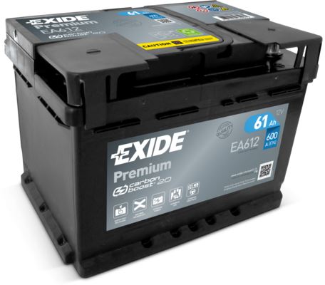 EXIDE Autobatérie PREMIUM 12V 61Ah 600A, 242x175x175mm