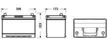 EXIDE Autobatérie Štart-Stop EFB 12V 95Ah 800A, 306x173x222mm (1)