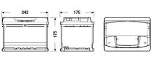 EXIDE Autobatérie PREMIUM 12V 61Ah 600A, 242x175x175mm (1)