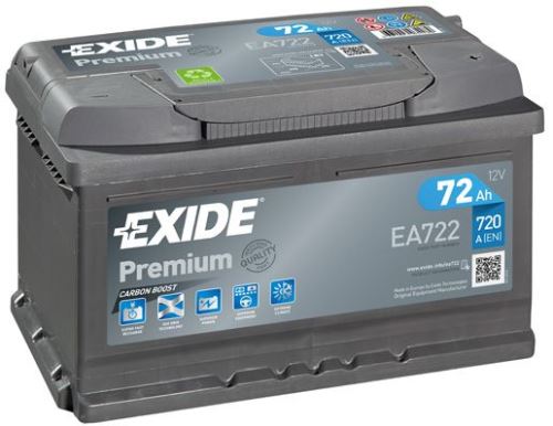 Autobaterie PREMIUM 12V 72Ah 720A, 278x175x175mm