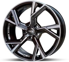 Alu disk Platin P100 Black 9x21 5x112 ET30 čierny leštený