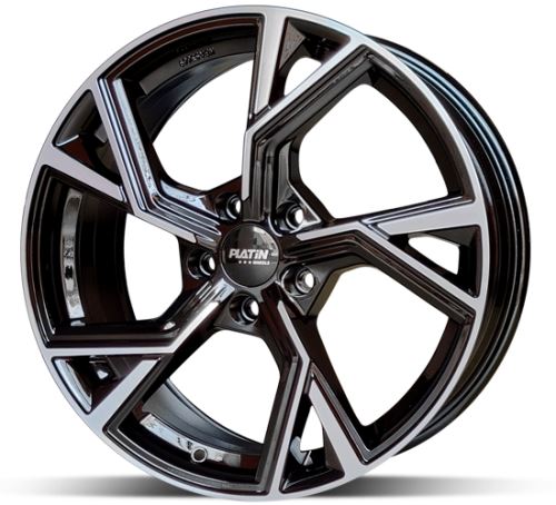 Alu disk Platin P100 Black 9x21 5x112 ET30 čierny leštený