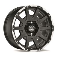 Alu disk SPARCO DAKAR 8.5x18, 6x135, 87.06, ET25 MATT BLACK LIP POLISHED+RIVETS