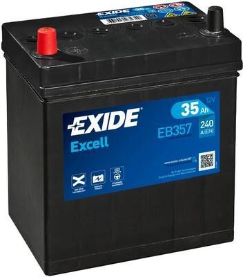 EXIDE Autobatérie EXCEL 12V 35Ah 240A, 187x127x220mm, ĽAVÁ, úzke kontakty