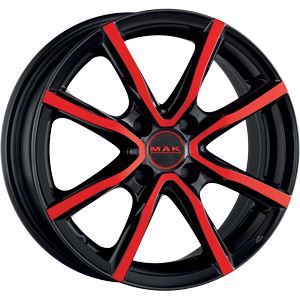 Alu disk MAK MILANO4 6.5x16, 4x100, 72, ET35 BLACK AND RED