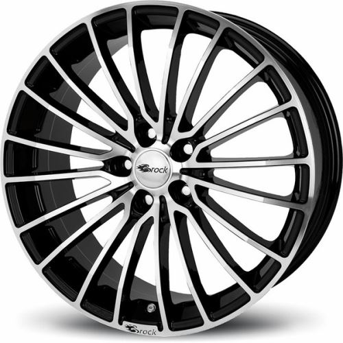 Alu disk Brock B24 7.5x17, 5x100, 63.4, ET38 Schwarz Glanz Voll-Poliert (SGVP)