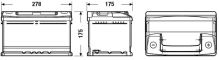 EXIDE Autobatérie CLASSIC 12V 65Ah 540A, 278x175x175mm (1)