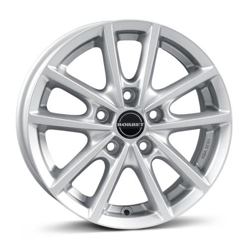 Alu disk Borbet W 6x15, 5x100, 64.1, ET45 crystal silver