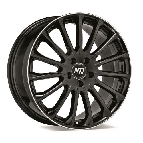 Alu disk MSW AVANTGARDE MSW 30 9x19, 5x112, 73, ET18 GLOSS BLACK+DIAMOND LIP
