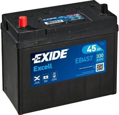 EXIDE Autobatérie EXCEL 12V 45Ah 300A, 237x127x227mm, ĽAVÁ, úzke kontakty