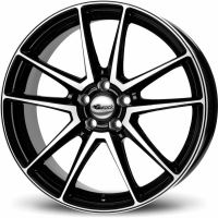 Alu disk Brock RC22 6.5x15, 5x110, 65.1, ET35 Schwarz Glanz Voll-Poliert (SGVP)