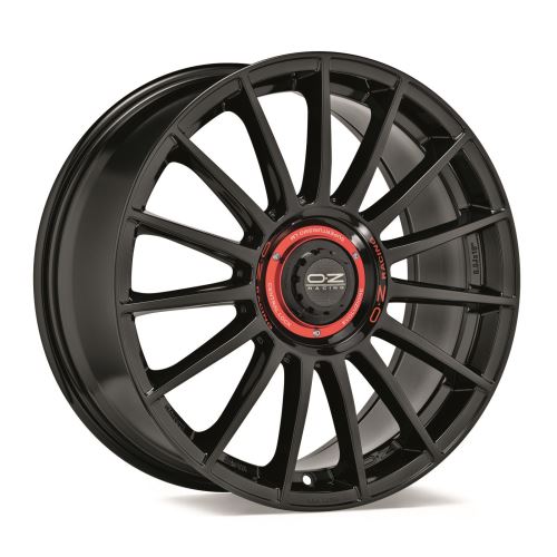 Alu disk OZ-RACING Šport SUPERTURISMO EVOLUZIONE 8.5x19, 5x108, 75, ET45 GLOSS BLACK + RED LETTERING