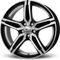 Alu disk Brock B29 8x18, 5x114,3, 72.6, ET35 Schwarz Glanz Voll-Poliert (SGVP)