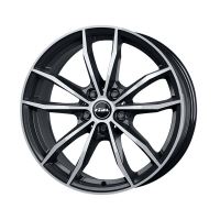 Alu disk RIAL X12 8x19, 5x112, 66.5, ET54 diamant-schwarz frontpoliert