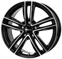 Alu disk Brock RC27 7.5x18, 5x112, 66.6, ET25 Schwarz Glanz Voll-Poliert (SGVP)
