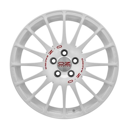 Alu disk OZ-RACING Šport SUPERTURISMO WRC 7x18, 4x108, ET25 WEISS LACKIERT + ROTE SCHRIFT