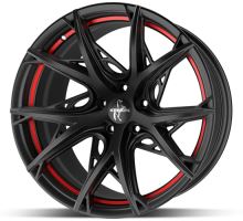 Alu disk Keskin KT24C BPRI 8,5x19 5x114 ET35 čierny lesklý červený