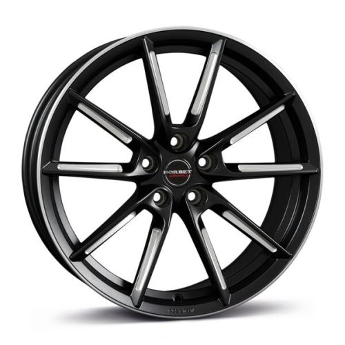 Alu disk Borbet LX 8.5x19, 5x112, 57.1, ET46 black matt spoke rim polished