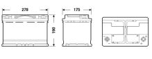 Autobaterie Start-Stop AGM 12V 72Ah 760A, 190x175x278mm (1)