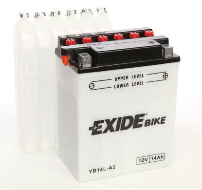 EXIDE Motobaterie Conventional 12V 14Ah 145A, 134x89x166mm, nabité, antisulf., náplň v balení