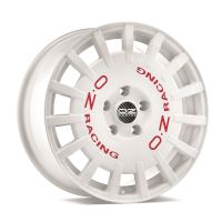 Alu disk OZ-RACING Šport RALLY RACING 7.5x18, 5x100, 68, ET48 WEISS LACKIERT + ROTE SCHRIFT